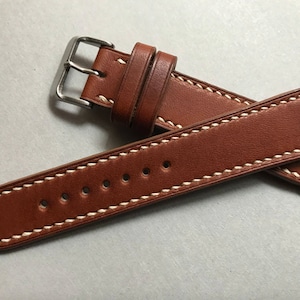 Luxury French Calf Tan Brown Watch Strap Handmade and Hand - Etsy