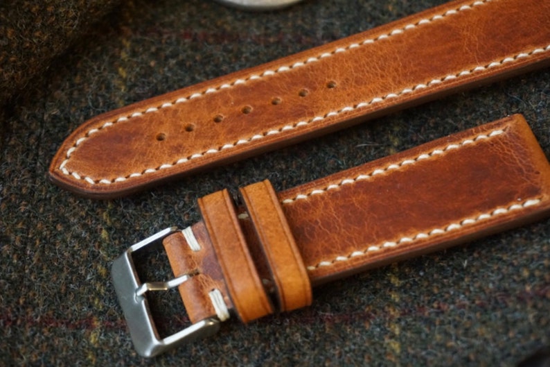 Best Leather Watch Straps >> Horween Natural Derby Leather Watch Strap 18mm 19mm 20mm 21mm 22mm 24mm Custom Best Leather Watch Straps >> Horween Natural Derby Leather Watch Strap 18mm 19mm 20mm 21mm 22mm 24mm Custom
