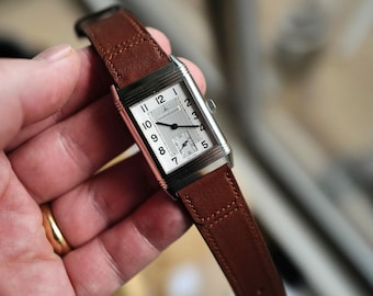 Correa de reloj estilo Reverso en piel de baranil color fauve