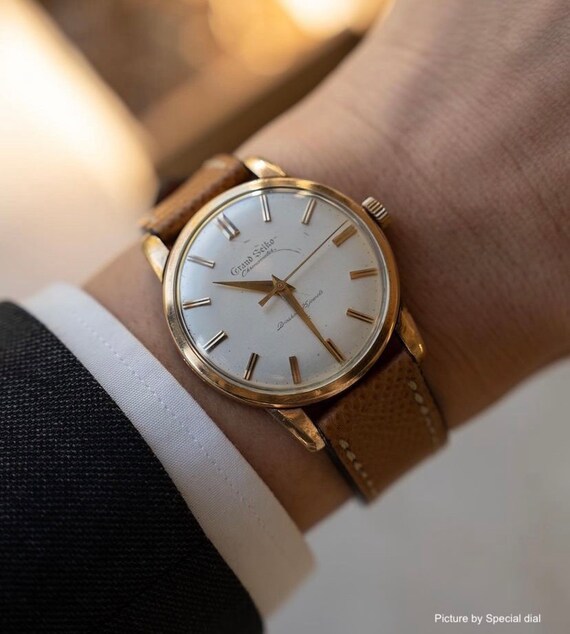Gold watch tan best sale strap