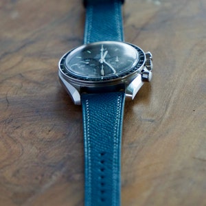 Bracelet montre personnalisé en cuir Epsom bleu légion 12 mm-24 mm