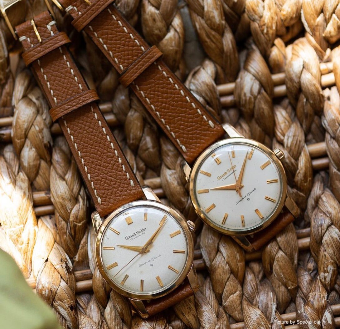 Custom Gold Tan Strap in Epsom Leather, 16mm, 17mm, 18mm