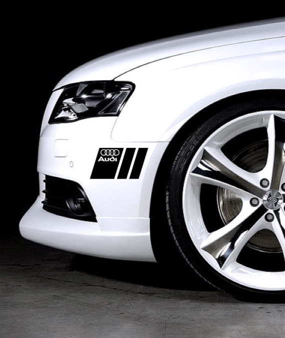 Powered by Audi Racing Sport S Line Decal sticker emblem logo RED Pair