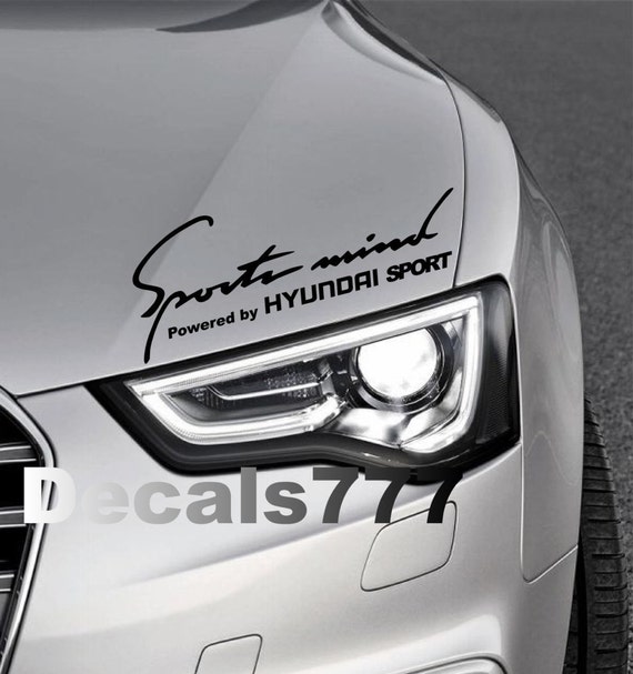 Spors Mind Powered by HYUNDAI Sport RACING Accent Gl L Azera Elantra GT  Equus Genesis Grand I10 Santa Fe Sonata Veloster Ix35 Decal Sticker 