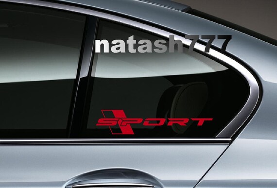 SPORT Vinyl Decal Window Sticker Performance Motorsport Racing Car Emblem  Logo Fits: Audi BMW CHEVROLET Dodge Ford Honda Totyota Nissan 2PCS 