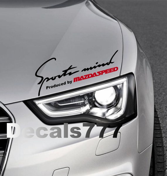 Sports Mind Produced by MAZDA 6 Racing Decal sticker emblem logo BLACK//R Pair