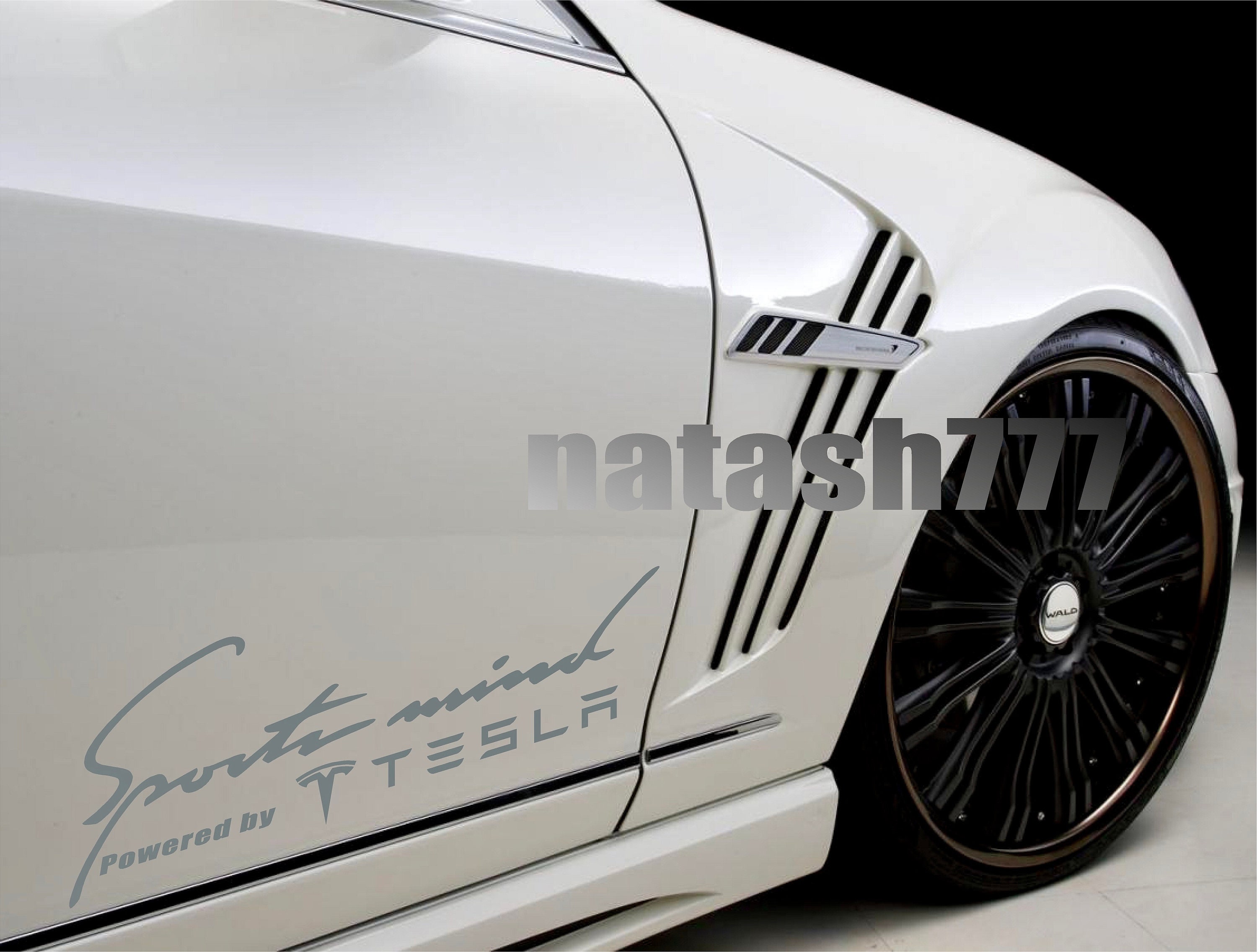 Auto - Open wings on Tesla model X sports car' Sticker