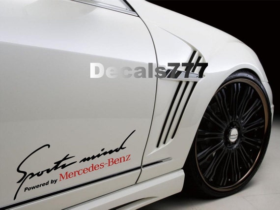 Sports Mind Powered by Mercedes Benz Racing C55 C36 Clk SLK300 E55 CLS63  E63 AMG C250 C300 S550 SL550 CLS550 SL550 E350 ML350 Decal Sticker 