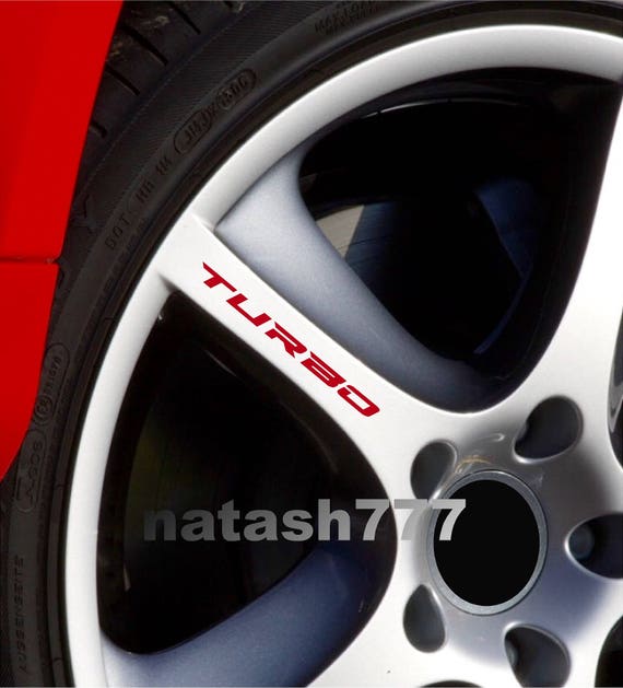 Car SPORT Truck Vinyl Sticker Decal Wheel Racing Rim Emblem Logo Set of 4