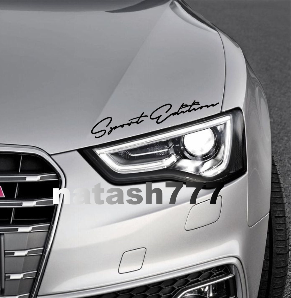 Pair Audi Sport A5 car styling vinyl auto side kirt Door car sticker Racing  stripe decal for Audi