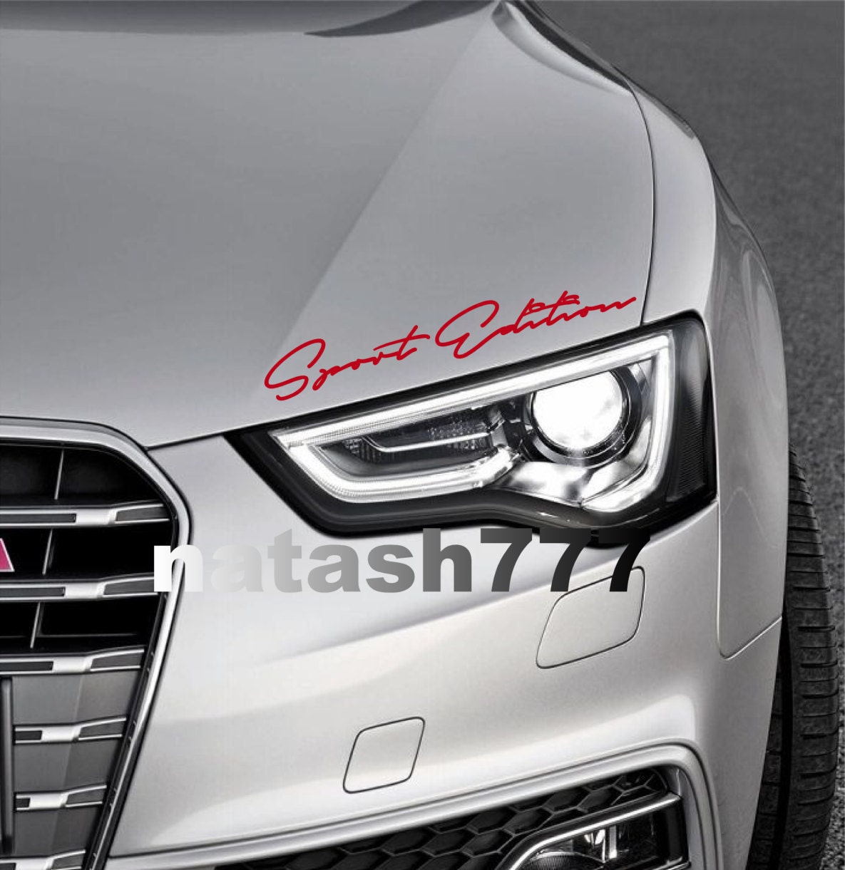 Audi A3 Quattro side stripes decal sticker set - N°.: 5164