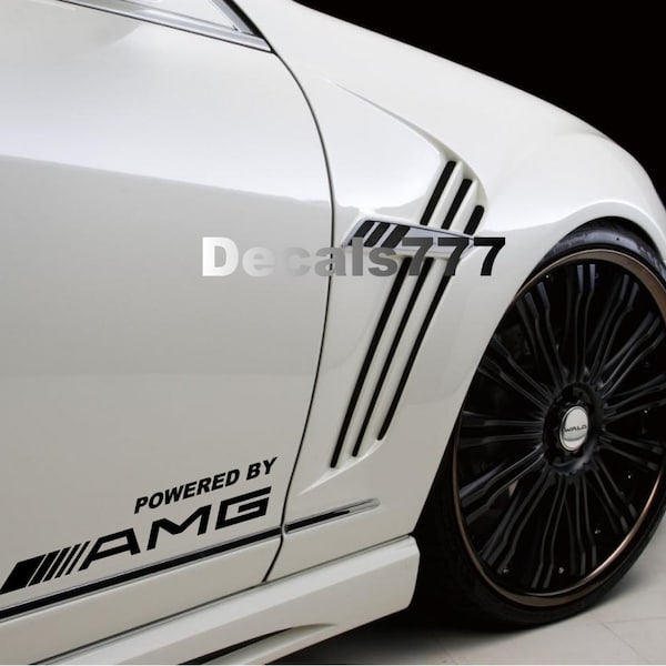 Powered by AMG Mercedes Benz Racing C55 C36 Clk E55 Cls63 e63 g55 Amg cl500 s500 s600 s550 s420 s320 Sport Car Decal sticker emblem logo