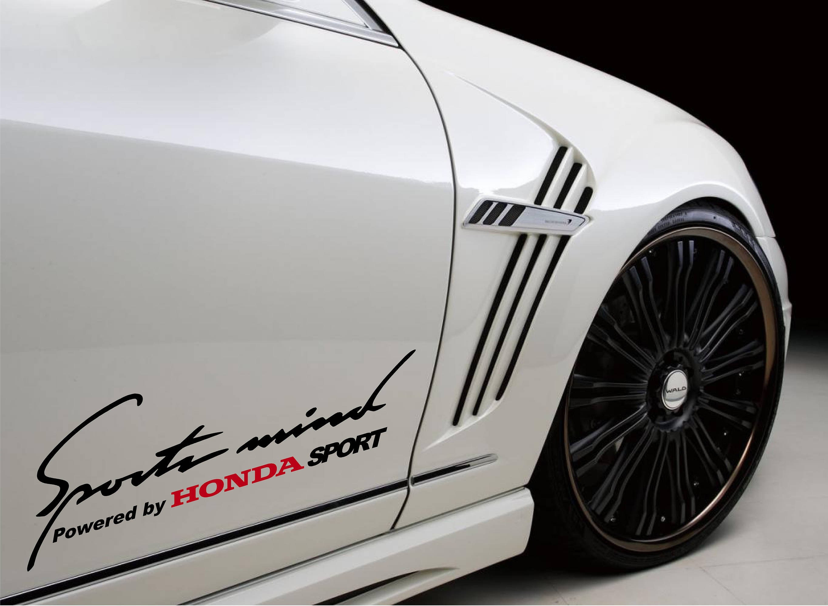 Sports Mind Powered by Honda Sport RACING S2000 Civic Cvt Lx Ex Touring  Accord CR-Z Fit Pilot Cr-v Car Auto Decal Sticker Emblem Logo 