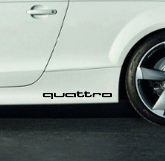 QUATTRO AUDI A4 A6 A8 RS3 RS4 Q5 S Line Racing Decal sticker emblem logo BLACK