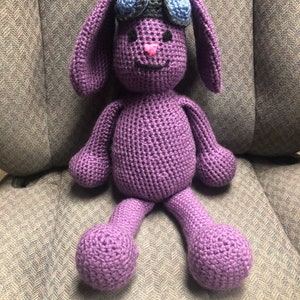 Mim Mim inspired purple bunny amigurumi image 1