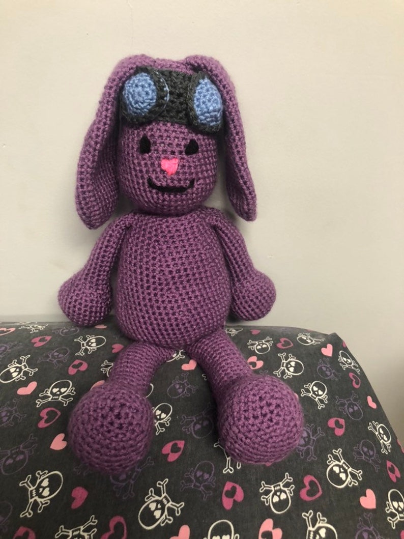 Mim Mim inspired purple bunny amigurumi image 3