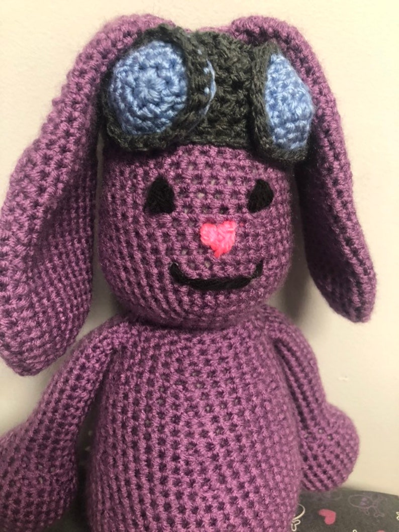Mim Mim inspired purple bunny amigurumi image 2