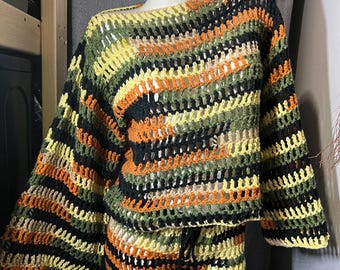 Mesh Top and Shorts Crochet