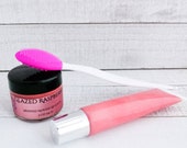 Glazed Raspberry Exfoliating Lip Scrub, Extra Fine Sugar, Vegan Skincare
