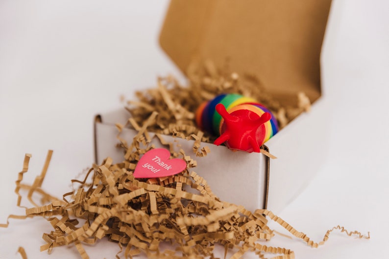 3D Printed Rainbow Fidget Slug image 7