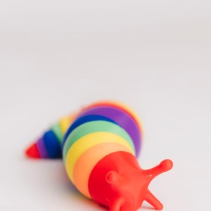 3D Printed Rainbow Fidget Slug image 6