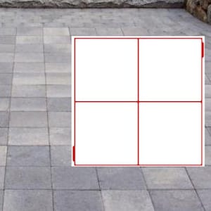 Concrete walkway path maker - 16&quot;x16&quot;x1.55&quot; Concrete Mold with 4 Identical Square Grids