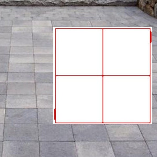 Concrete walkway path maker - 16"x16"x1.55" Concrete Mold with 4 Identical Square Grids