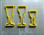 Wine Glasses Cookie Cutter Set- Fast Shipping - Sharp Edges - Exceptional Quality