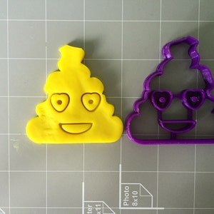 Happy Poop with Lovely Eyes Cookie Cutter- Fast Shipping - Sharp Edges - Exceptional Quality