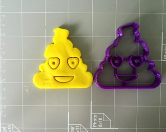 Happy Poop with Lovely Eyes Cookie Cutter- Fast Shipping - Sharp Edges - Exceptional Quality
