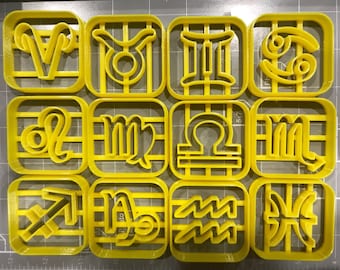 Zodiac Sign Cookie cutters (Choose your zodiac sign)- Fast Shipping - Sharp Edges - Exceptional Quality