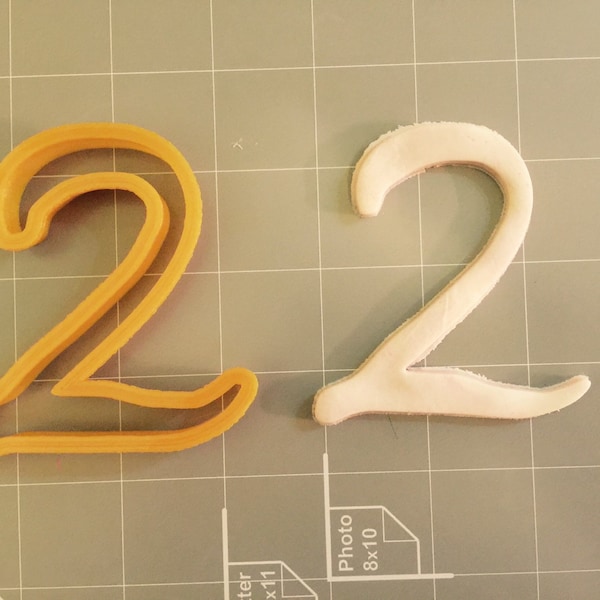 Number Two in Comic Font Cookie Cutter- Fast Shipping - Sharp Edges - Exceptional Quality
