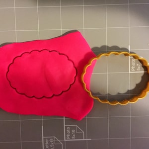scalloped oval Cookie Cutter - Pick your own size- Fast Shipping - Sharp Edges - Exceptional Quality