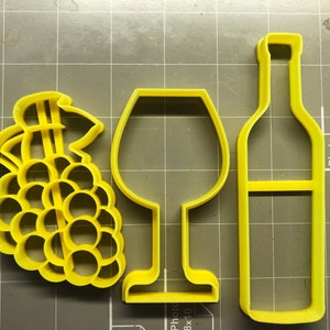 Winery Cookie Cutter Set of 3- Fast Shipping - Sharp Edges - Exceptional Quality
