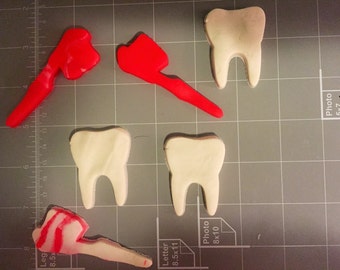 Tand en tandenborstel cookie cutter set-snelle verzending-scherpe randen-uitzonderlijke kwaliteit