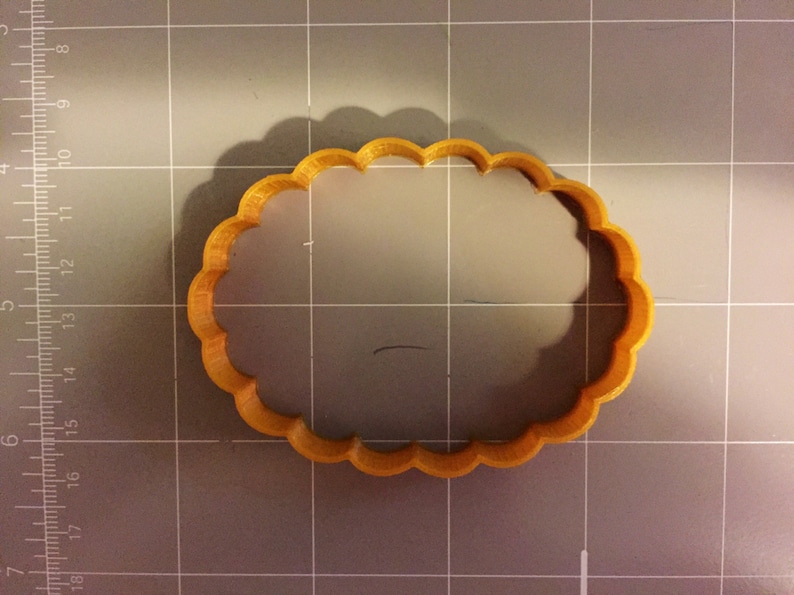 Scalloped Oval Cookie Cutter Pick Your Own Size Fast Etsy
