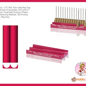 1.75&quot; Diameter Twin Cake Pop Tray - Great for Birthday Cake Pops - Fast Shipping - Sharp Edges - Exceptional Quality