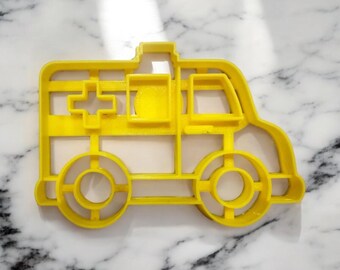 Ambulance Cookie Cutter- Fast Shipping - Sharp Edges - Exceptional Quality