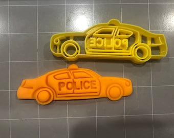 Police Car Cookie Cutter- Fast Shipping - Sharp Edges - Exceptional Quality