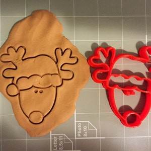 Christmas Reindeer Cookie Cutter- Fast Shipping - Sharp Edges - Exceptional Quality