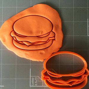 Hamburger Cookie Cutter- Fast Shipping - Sharp Edges - Exceptional Quality
