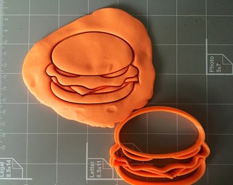 Hamburger Cookie Cutter- Fast Shipping - Sharp Edges - Exceptional Quality