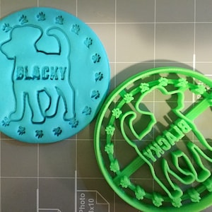Customized Dog Cookie Cutter (with your dog&#39;s Name ) Limited edition- Fast Shipping - Sharp Edges - Exceptional Quality