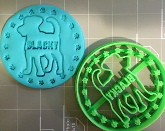 Customized Dog Cookie Cutter (with your dog's Name ) Limited edition- Fast Shipping - Sharp Edges - Exceptional Quality