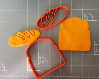 Bread Cookie Cutter Set - Toast Cookie Cutter + Bread Cookie Cutter- Fast Shipping - Sharp Edges - Exceptional Quality