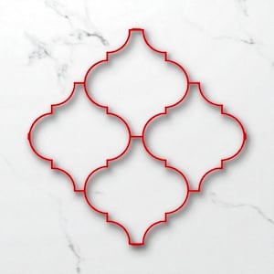 16&quot;x16&quot;x1.55&quot; Moroccan Shape Concrete Mold ( 8&quot;x8&quot; Each Moroccan )