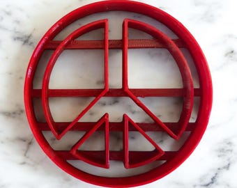 Peace Sign Cookie Cutter- Fast Shipping - Sharp Edges - Exceptional Quality
