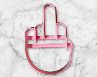 Middle Finger Sign Cookie Cutter - Choose Your Size- Fast Shipping - Sharp Edges - Exceptional Quality
