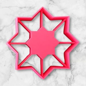 Thumbprint 8 points Star Cookie Cutter- Fast Shipping - Sharp Edges - Exceptional Quality