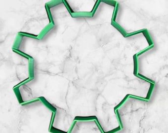 Gear Cookie Cutter- Fast Shipping - Sharp Edges - Exceptional Quality